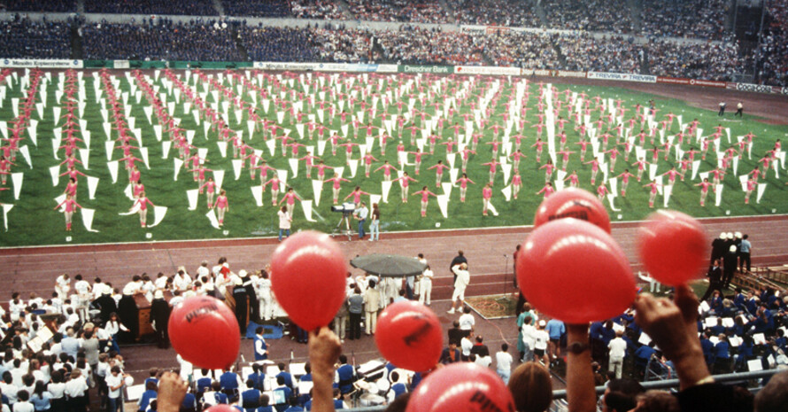 1983 war das Deutsche Turnfest das letzte Mal zu Gast in Frankfurt am Main. Copyright: picture-alliance