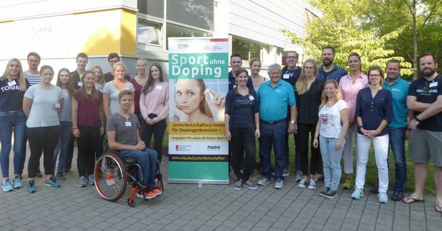 Teilnehmerinnen und Teilnehmer des Seminars Dopingprävention in Heidelberg. Foto: dsj