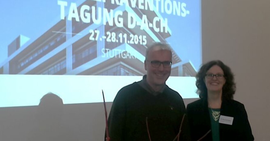 Prof. Dr. Clemens Becker und Ute Blessing-Kapelke führten durch die Veranstaltung. Foto: DOSB