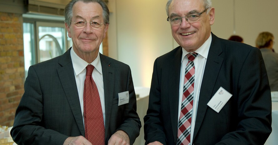 Franz Müntefering (MdB a.D.) und  Walter Schneeloch (DOSB Vizepräsident), (Foto: ©E. Thonfeld)