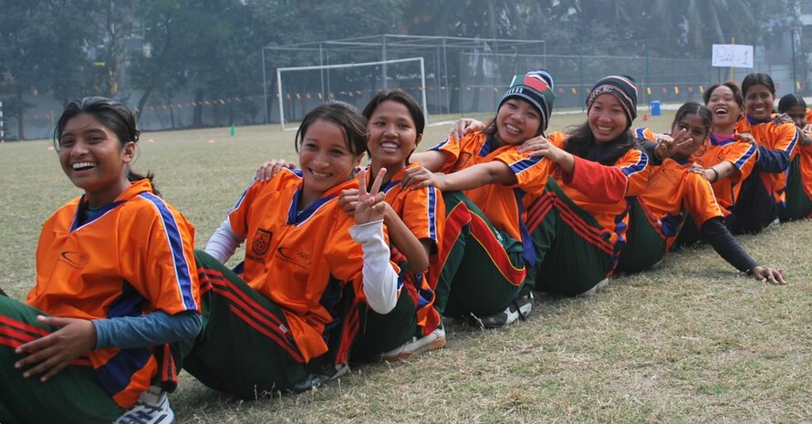 Afghanische Mädchen in einem Fußballprojekt des DOSB und des Auswärtigen Amts, Foto: DOSB/Lali