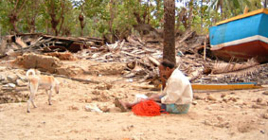 Ein Opfer des Tsunamis 2004 (Foto: Bundesministerium für Entwicklung und Zusammenarbeit).
