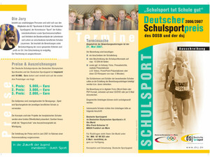 Der Deutsche Schulsportpreis 2006/2007 richtet sich an berufliche Schulen.