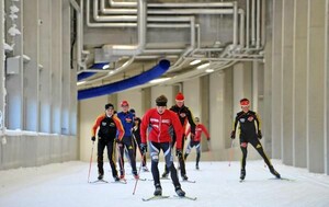 Die Skisporthalle in Oberhof wurde am 24. August 2009 offiziell eröffnet: Copyright: picture-alliance