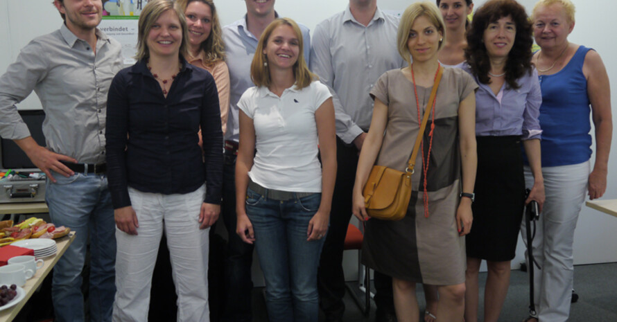 Mitarbeiterinnen und Mitarbeiter des DOSB mit den Gästen aus Bulgarien und Slowenien. Foto: DOSB