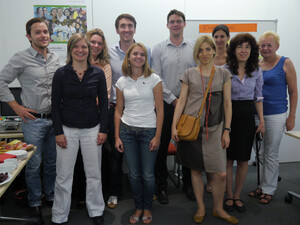 Mitarbeiterinnen und Mitarbeiter des DOSB mit den Gästen aus Bulgarien und Slowenien. Foto: DOSB