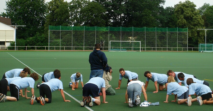 Die "ARD Buffet"-Redaktion des SWR beim Team-Training in der Sportschule Steinbach, Foto: SWR / Tobias Sarholz