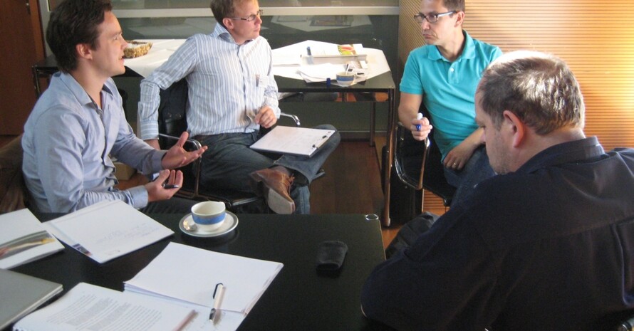 Die Projektpartner diskutierten, wie das Bildungsportal 2015 aussehen soll.
