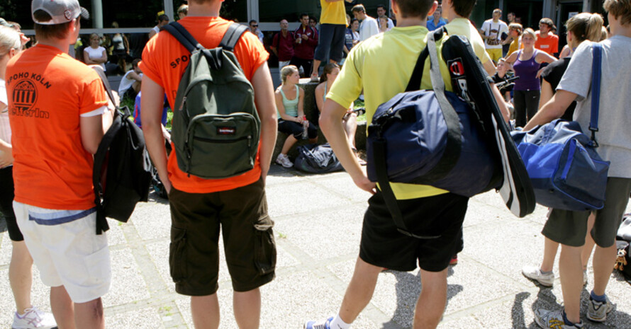 Studenten der Deutschen Sporthochschule in Köln, die größte sportwissenschaftliche Einrichtung in Deutschland. Foto: picture-alliance