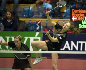 Birgit Michels (links) und Juliane Schenk brachten die DBV-Auswahl im Finale gegen Dänemark mit 2:1 in Führung. Foto: Picture Alliance