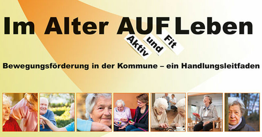 Titel des Handlungsleitfadens „Im Alter AUF Leben“ des Deutschen Turner-Bundes und des DOSB.