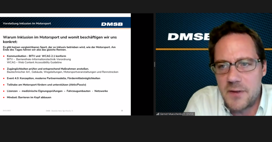 Gernot Müschenborn, Event-Inklusionsmanager beim DSMB referierte im Netzwerkcafé des KSV Nordfiresland