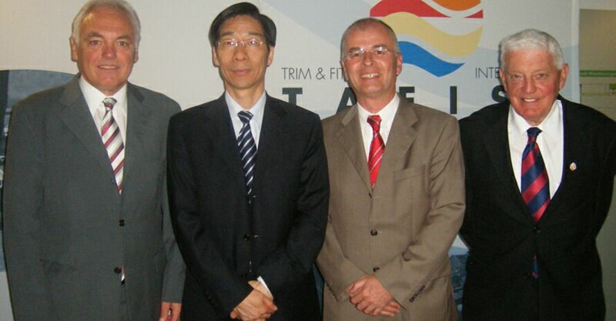 v.li.: Walter Schneeloch, Feng Jianzhong, Wolfgang Baumann, Brian Dixon, Foto: TAFISA