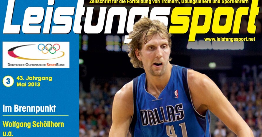 Dirk Nowitzki ziert den Titel der neuen Ausgabe "Leistungssport". Screenshot DOSB