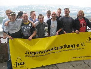 Der Deutsche Meister im Straßenfußball der Wohnungslosen 2007. Foto: Jugendwerksiedlung