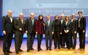 Das DOSB-Präsidium sagt Präsident Thomas Bach volle Unterstützung für seine Kandidatur als IOC-Präsident zu. Foto: picture-alliance