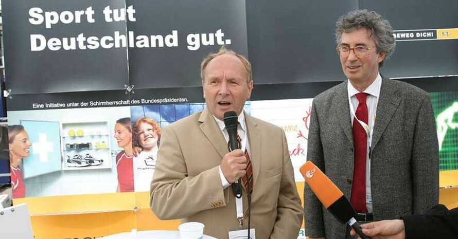 Jochen Welt (links) mit Gualtiero Zambonini, Integrationsbeauftragter des WDR, alle Fotos: Erik Hinz