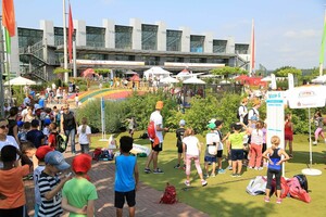 Großer Andrang zum Deutschen Sportabzeichen im Playmobil Funpark;