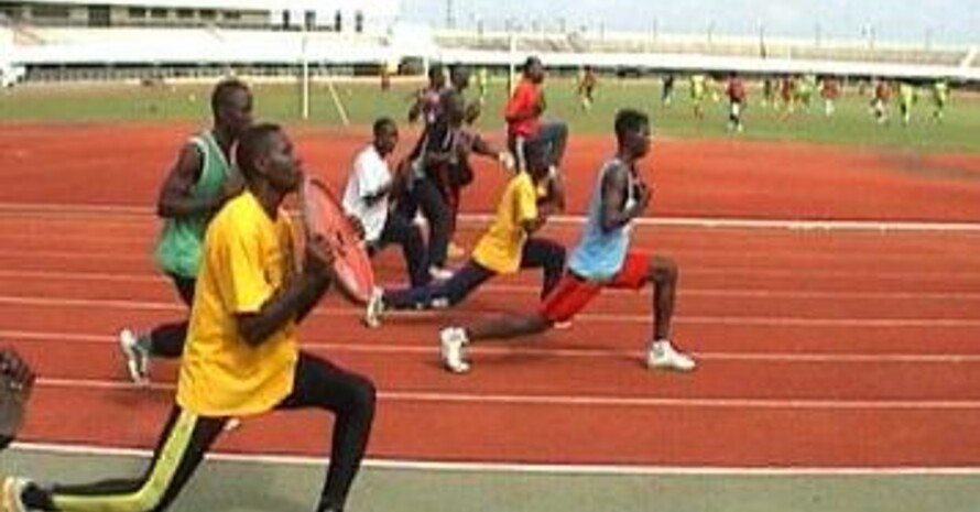 Sportler in Togo beim Leichtathletik-Training, Foto: A. Ecke