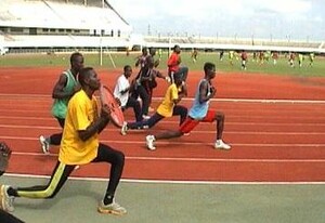 Sportler in Togo beim Leichtathletik-Training, Foto: A. Ecke