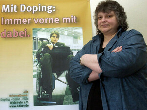 Birgit Boese von der Doping-Opfer-Beratungsstelle, ist selbst durch Doping schwer geschädigt. Copyright: picture-alliance