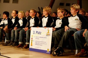 "Rumsitzen" wollte die Klasse 4a der Arneboken-Schule nur im Musical.