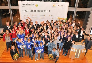 Finale im 49. Stock: In Frankfurt fand die letzte große "Grünes Band"-Verleihung 2011 statt. Copyright: picture alliance