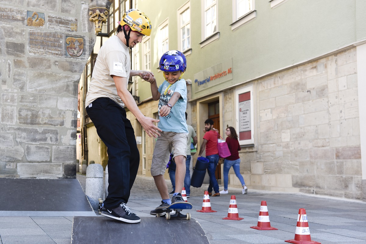 Einsatz des Skatemobils in Coburg. Foto: Katharina Tenberge Photography