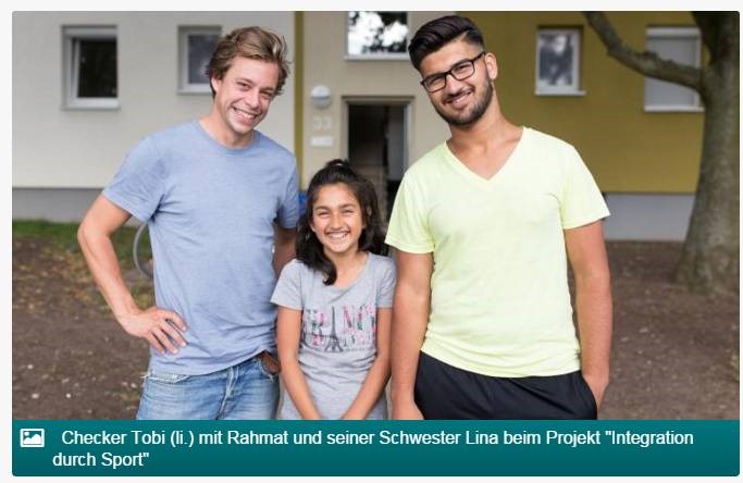 KIKA zu Gast bei "Integration durch Sport" in Erlangen. Foto: KIKA